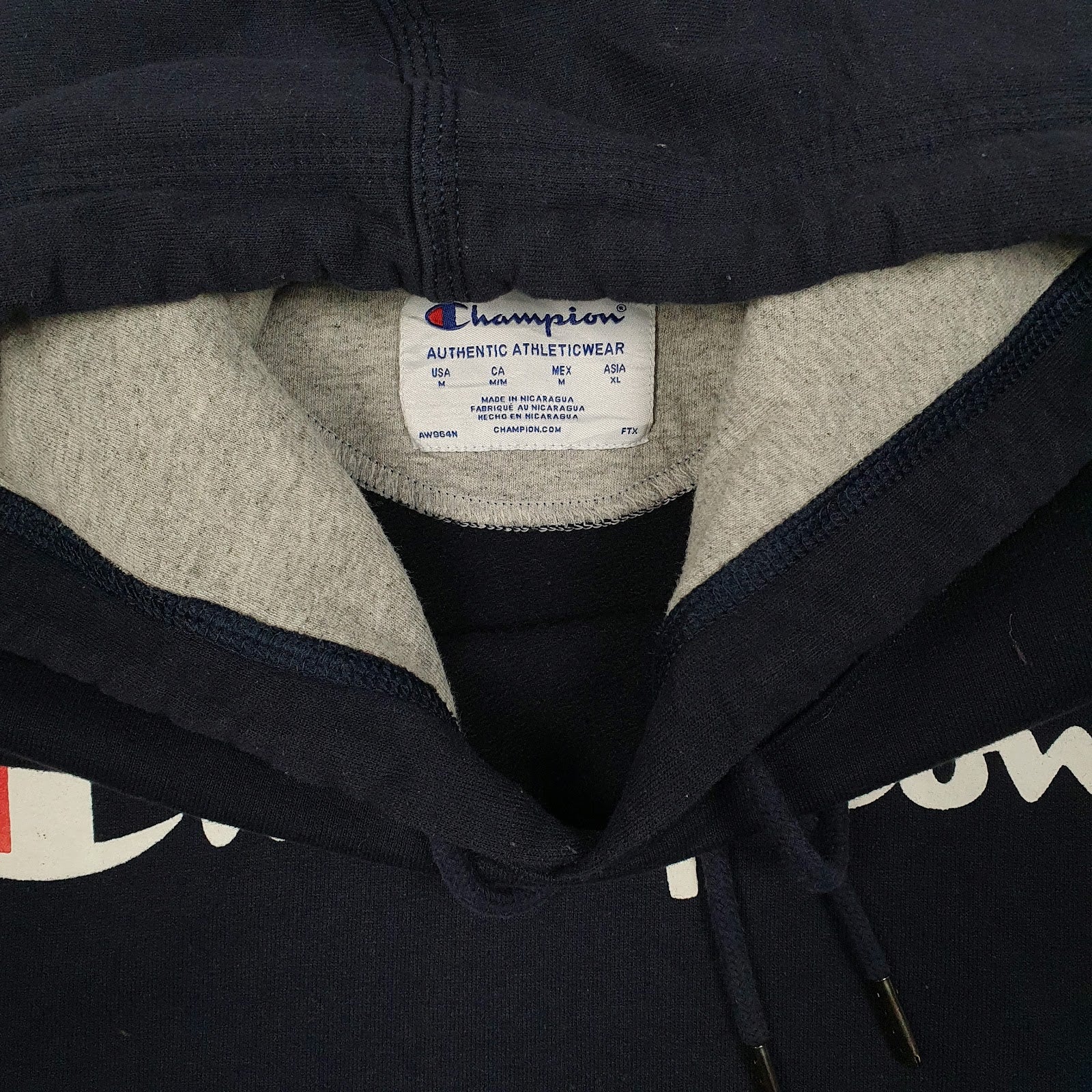 Mens Navy Champion  Hoodie Jumper