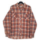Mens Red Friendship Vintage Flannel Long Sleeve Shirt