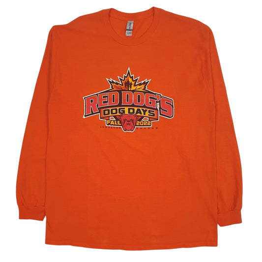 Mens Orange Gildan Red Dog's Dog Days Fall 2022 Long Sleeve T Shirt