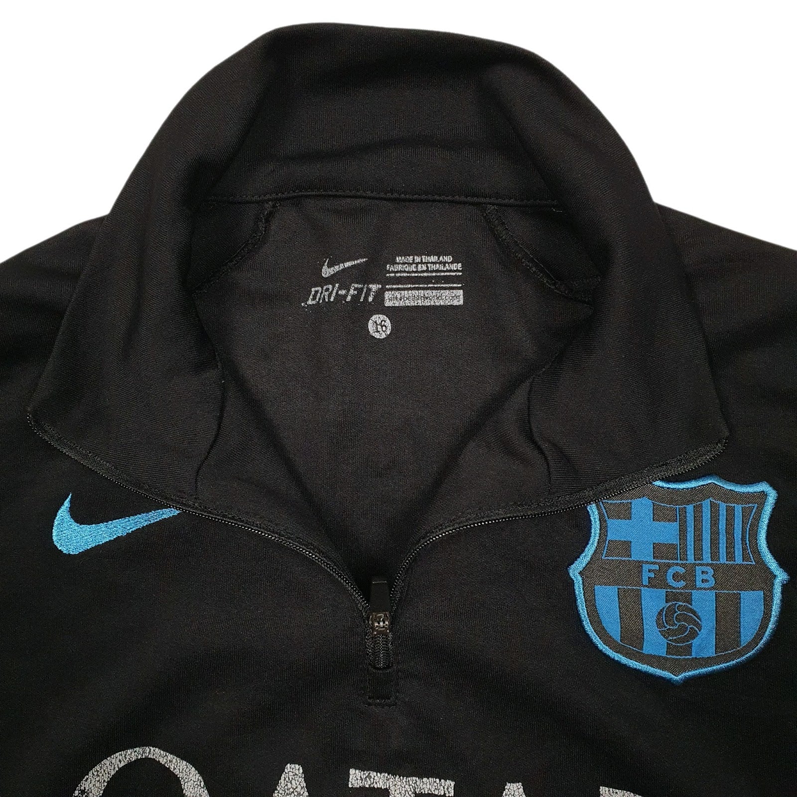 Mens Black Nike Barcelona FC Training Quarter Zip Jumper