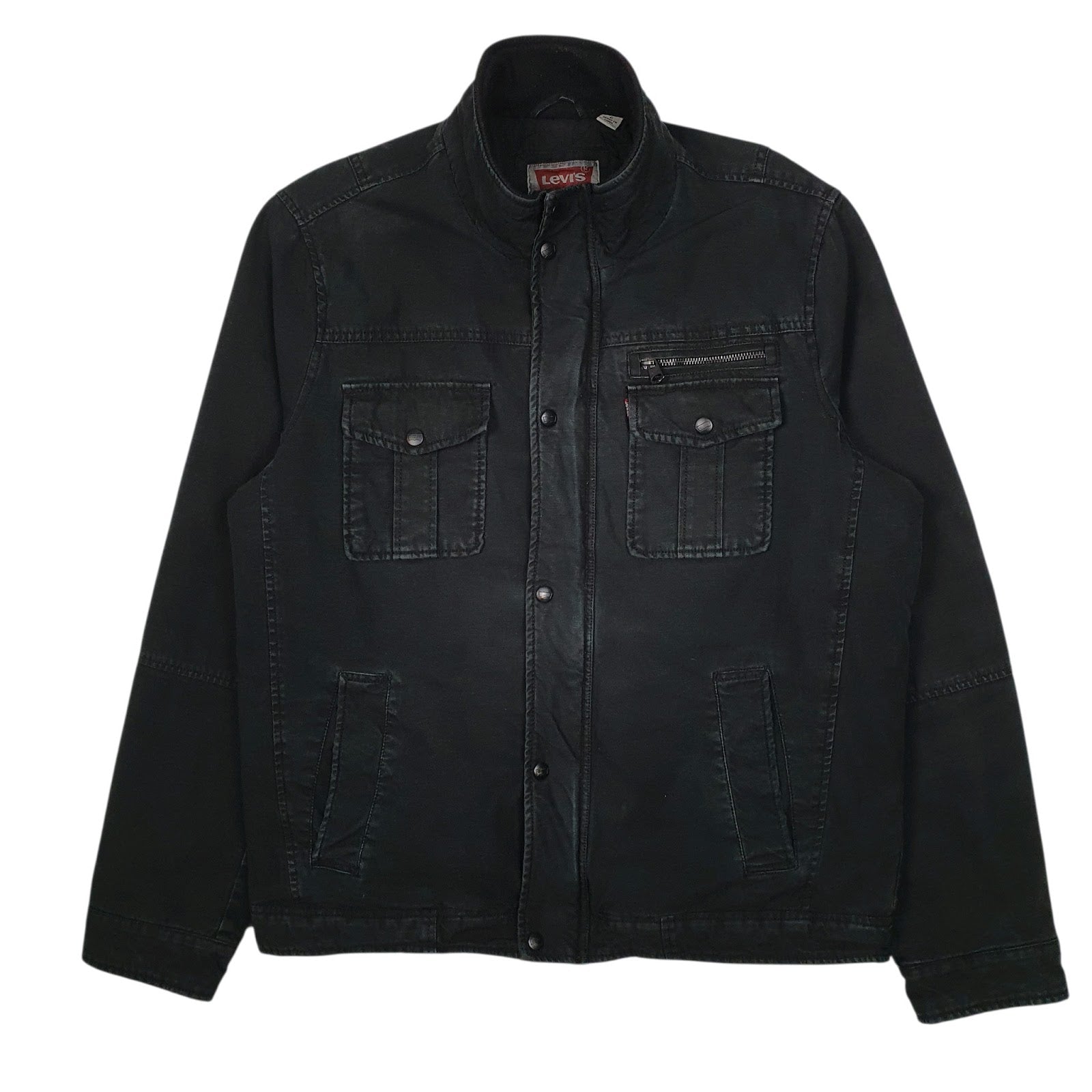 Mens Black Levis Military Workwear Chore  Coat
