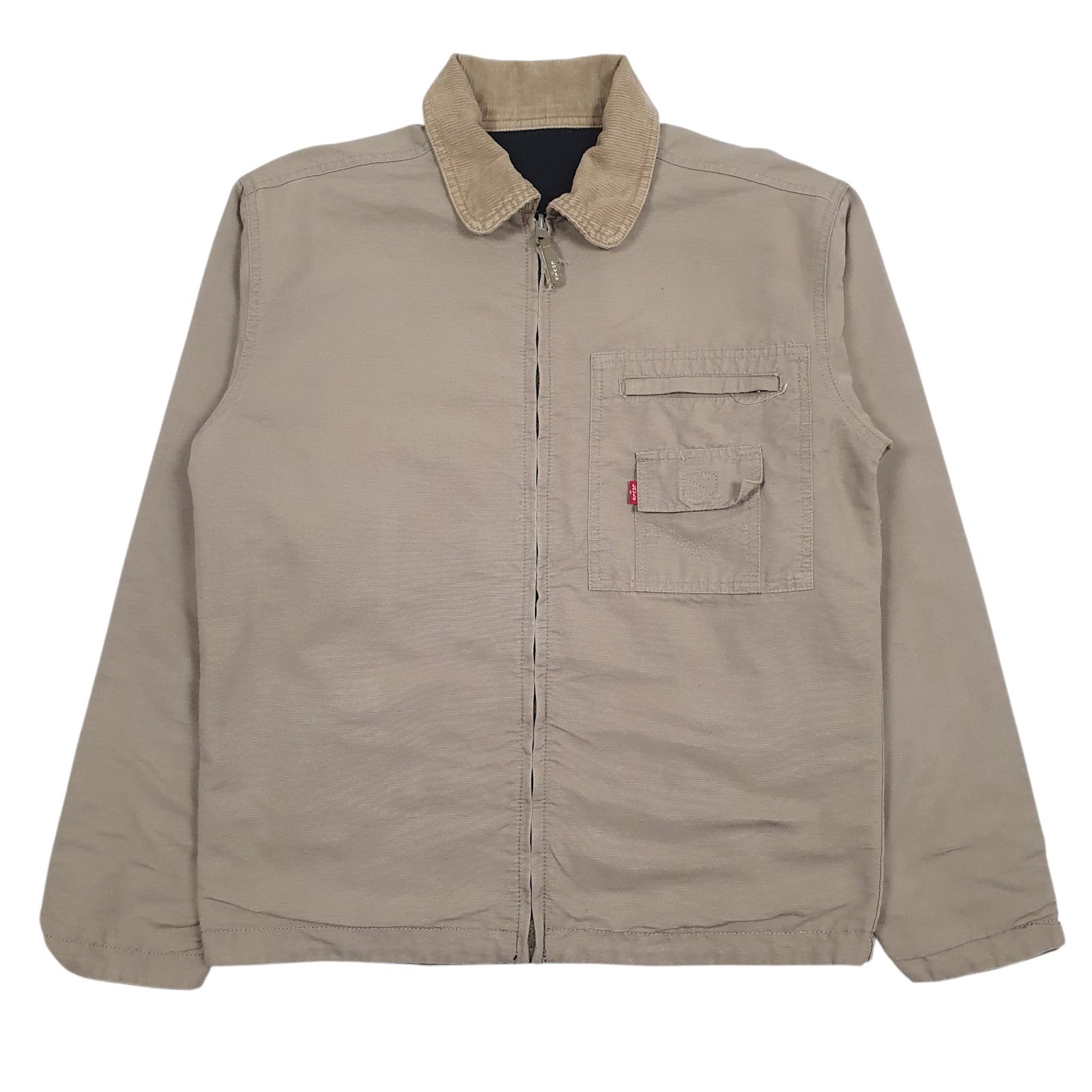 Mens Black Levis Reversible  Coat