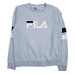 Womens Blue Fila Spellout Crewneck Jumper