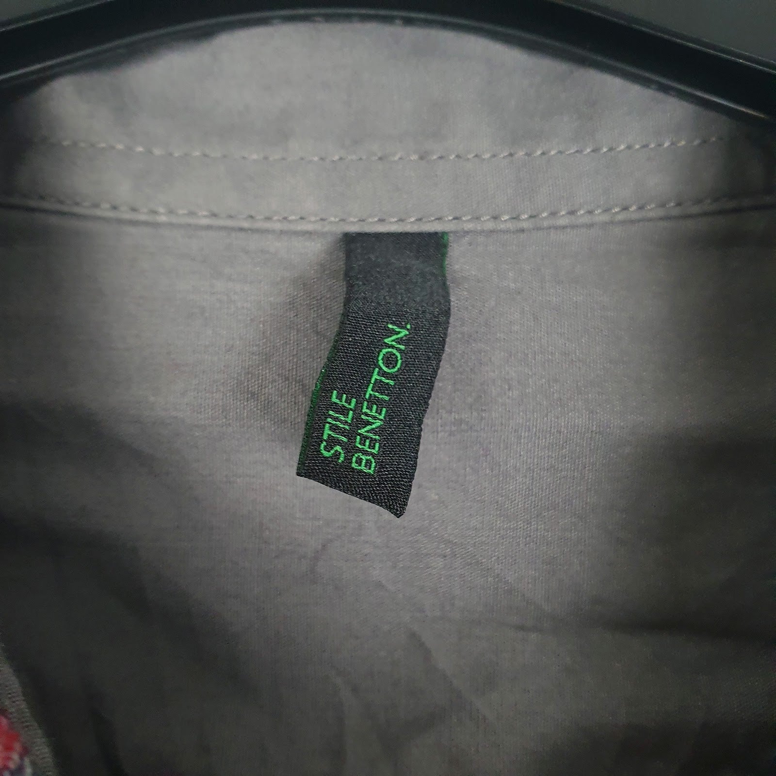 Mens White Stile Benetton Flannel  Shirt
