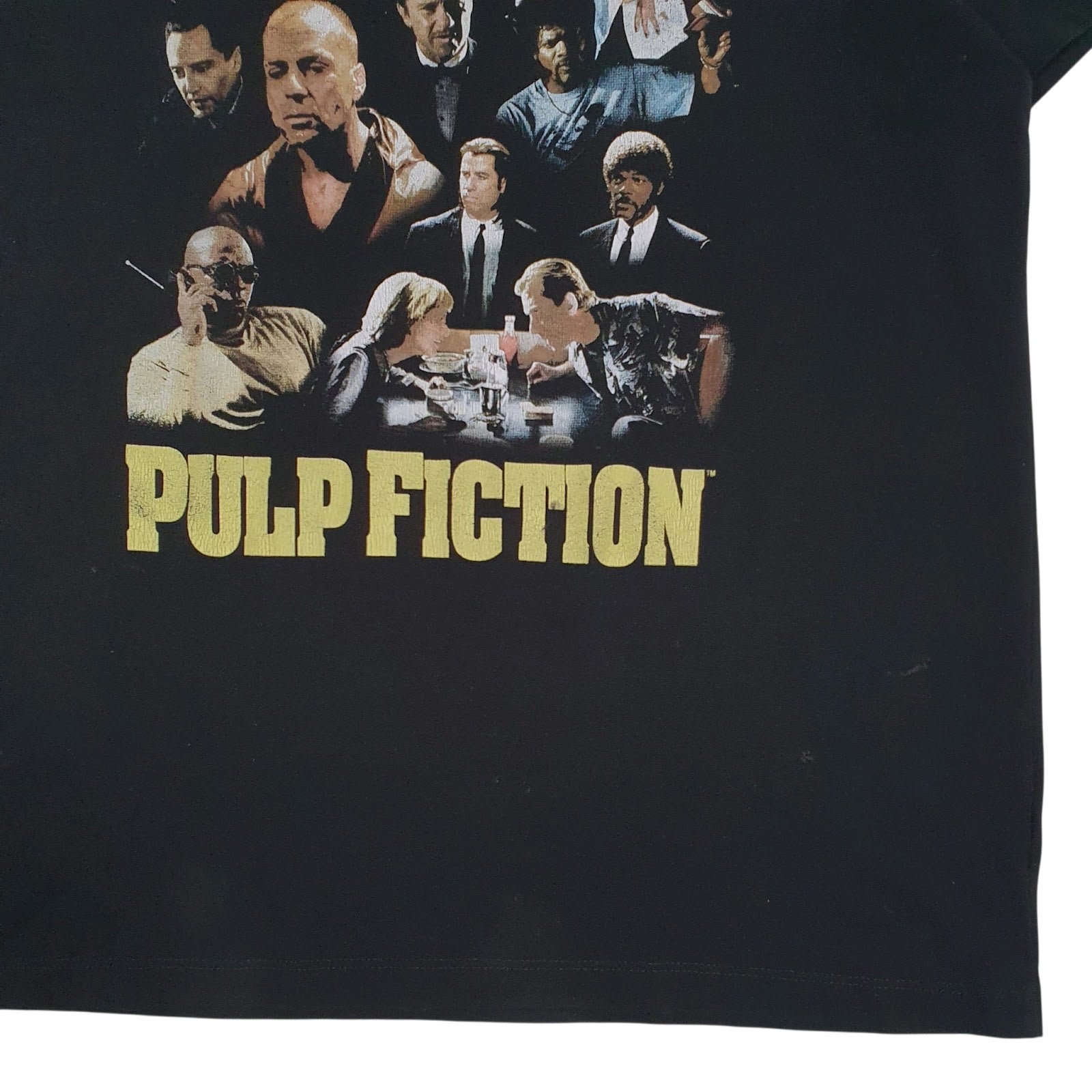 Mens Black Pulp Fiction Graphic  T Shirt