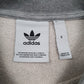 Mens Grey Adidas Spellout Crewneck Jumper