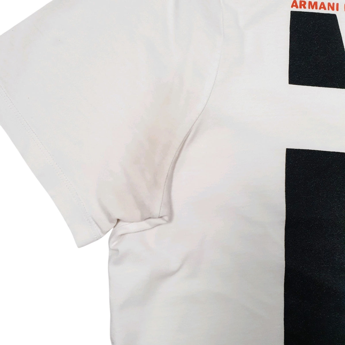 Mens White Armani   T Shirt