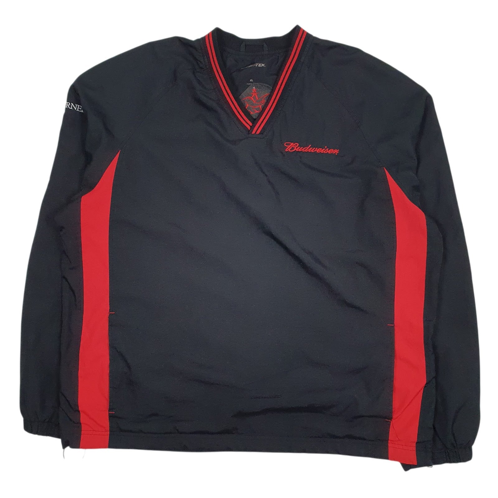 Mens Black Sport Tek Jersey V Neck Jumper