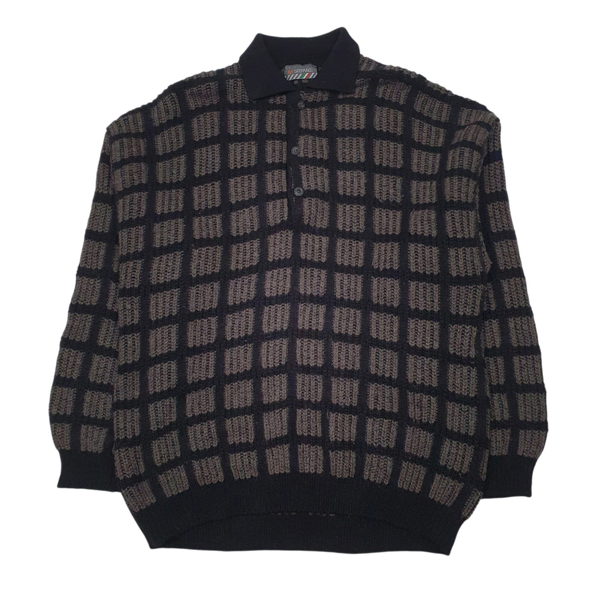 Mens Grey Stefanel  Quarter Zip Jumper