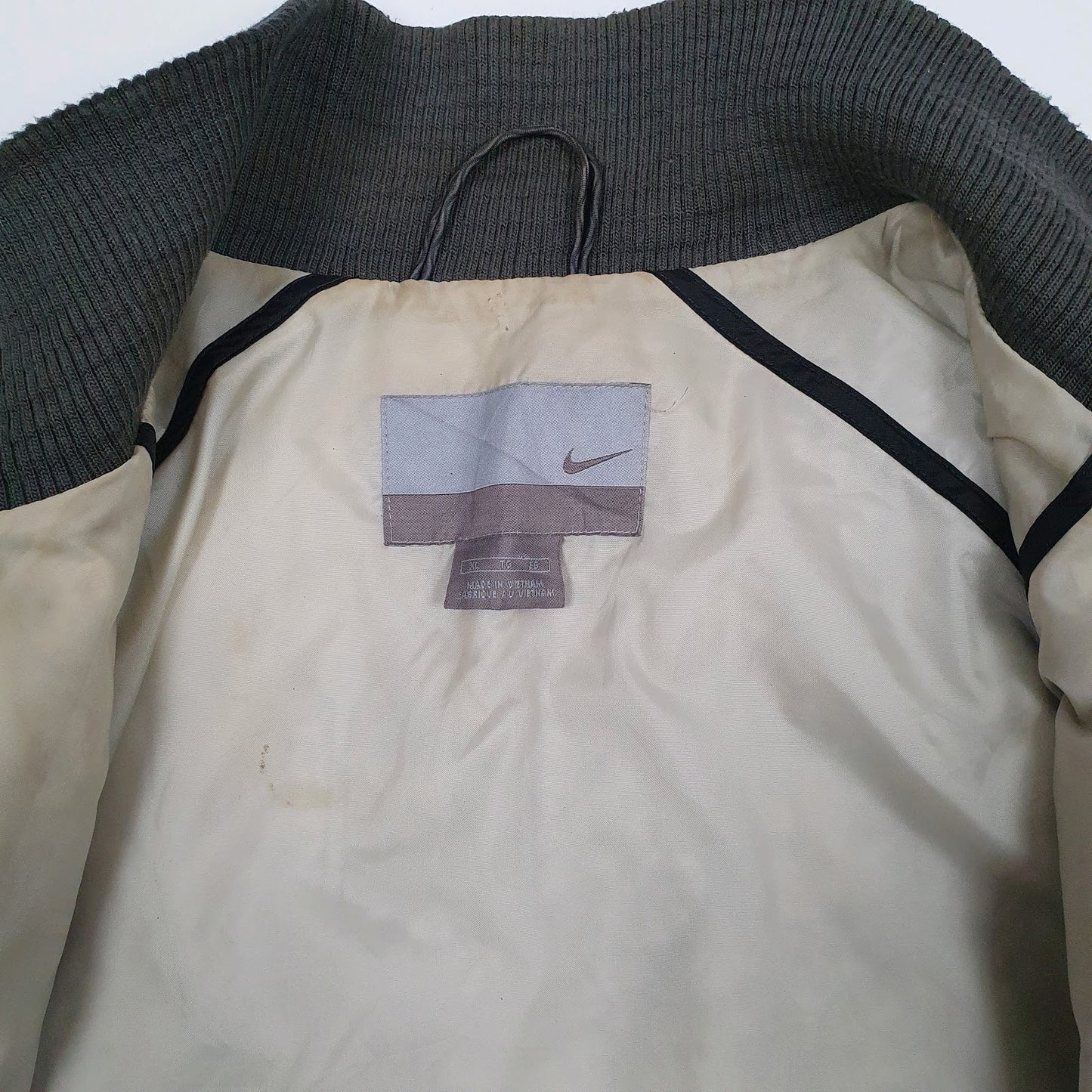 Mens Black Nike Quilted Windbreaker Vintage 00s  Coat