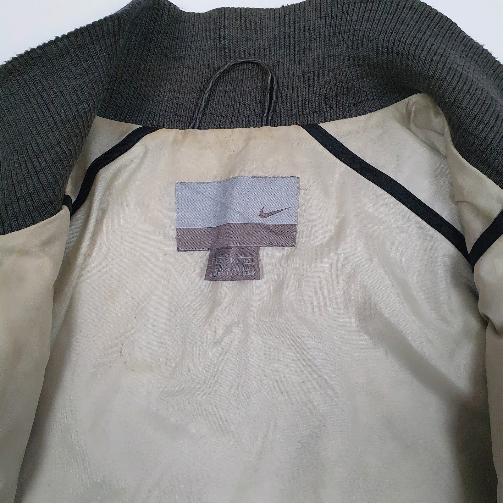 Mens Black Nike Quilted Windbreaker Vintage 00s  Coat