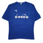 Mens Blue Diadora Vintage 90s Spellout Short Sleeve T Shirt