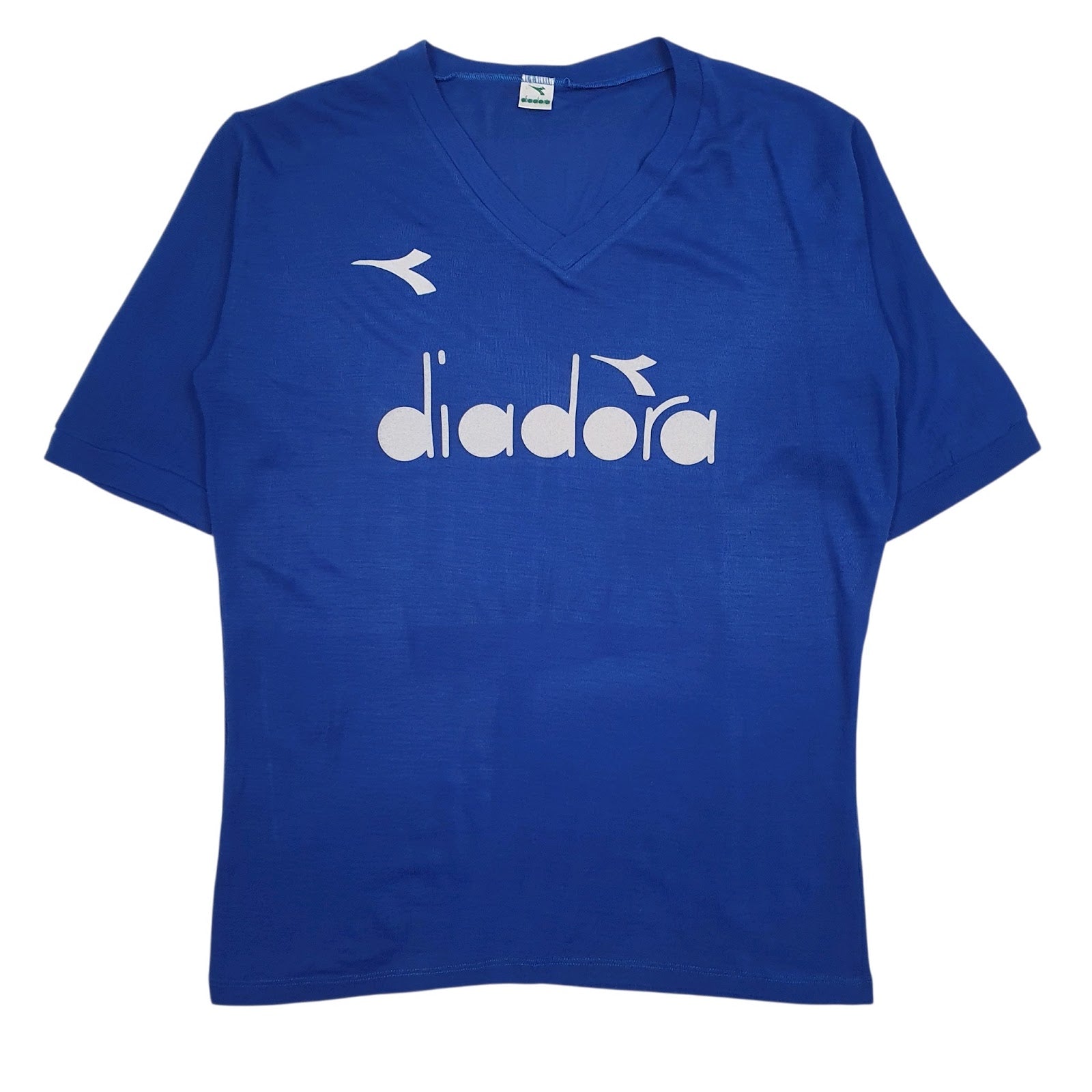 Mens Blue Diadora Vintage 90s Spellout Short Sleeve T Shirt