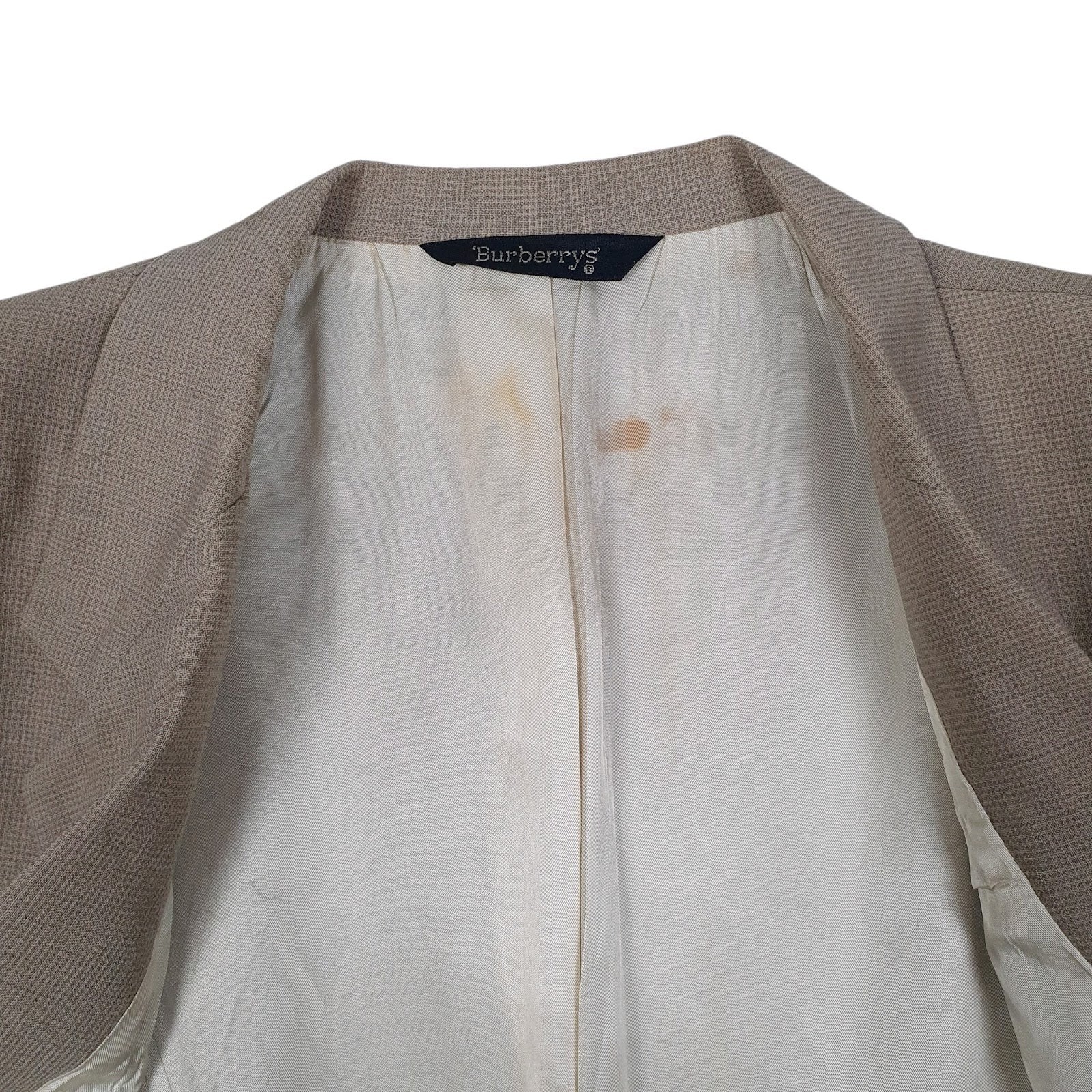 Mens Grey Burberry Vintage 90s Hoodie Coat