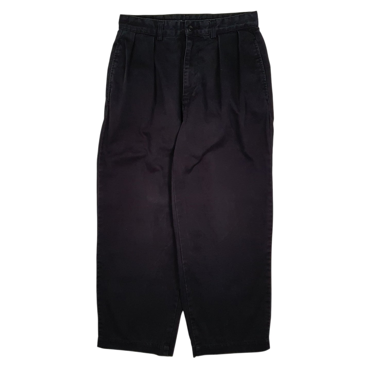 Mens Grey Polo Ralph Lauren Andrew Pant Double Pleated Vintage 90s Chino Trousers