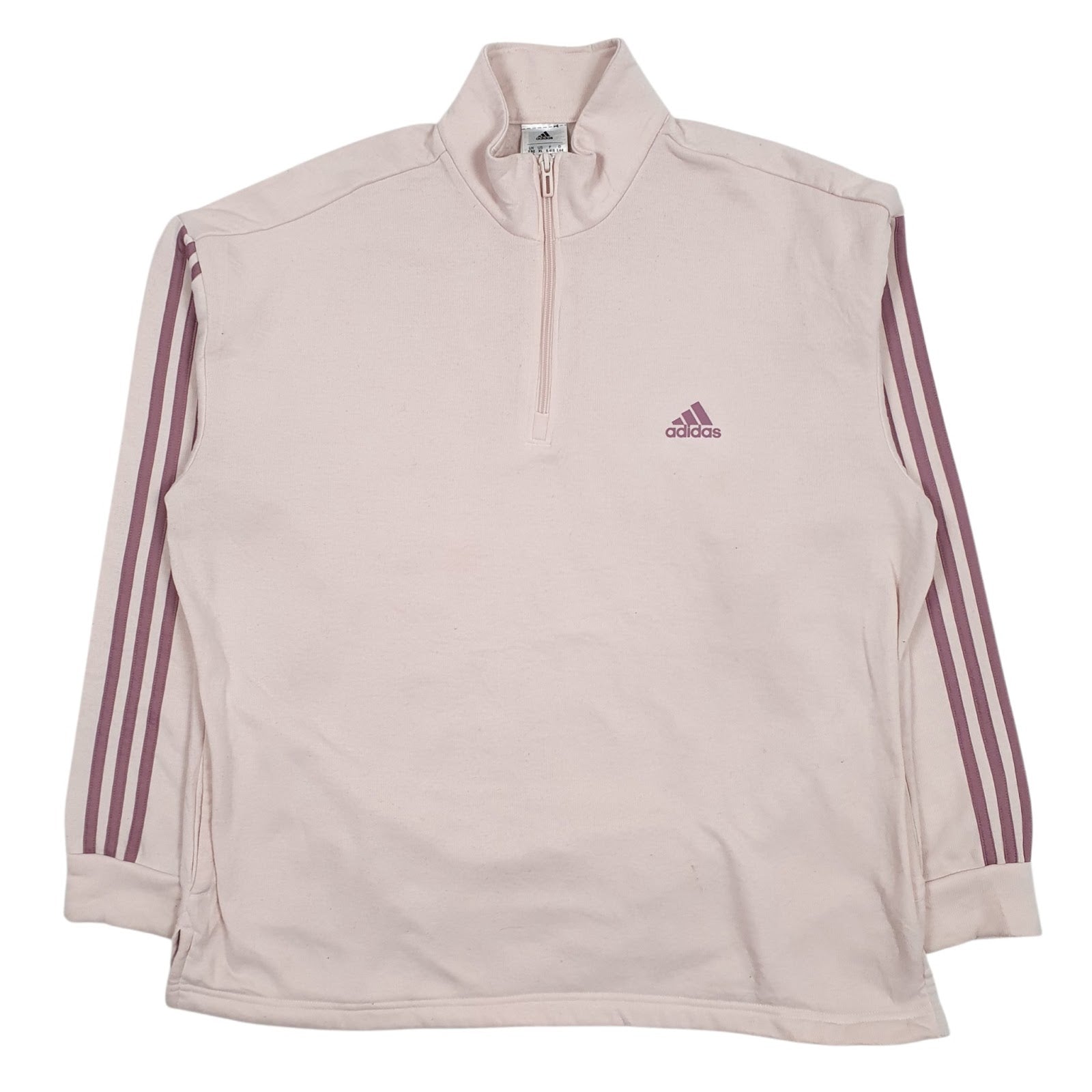 Womens Pink Adidas  Quarter Zip Jumper