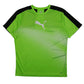 Mens Green Puma EVO TRG Sportswear Running Activewear Short Sleeve T Shirt