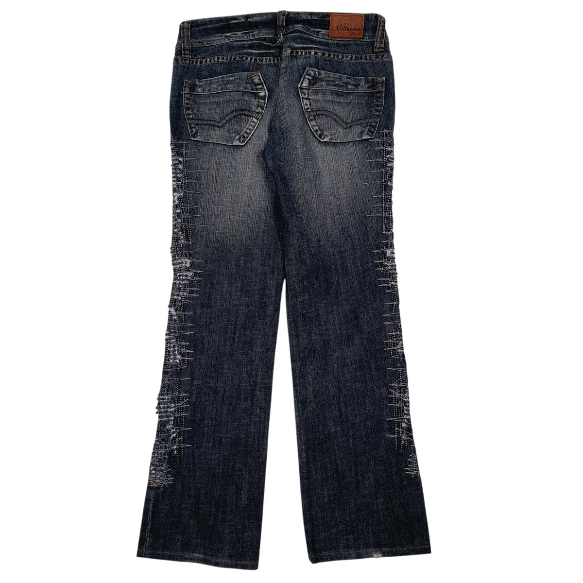 Womens Blue Mille Distressed  Jeans