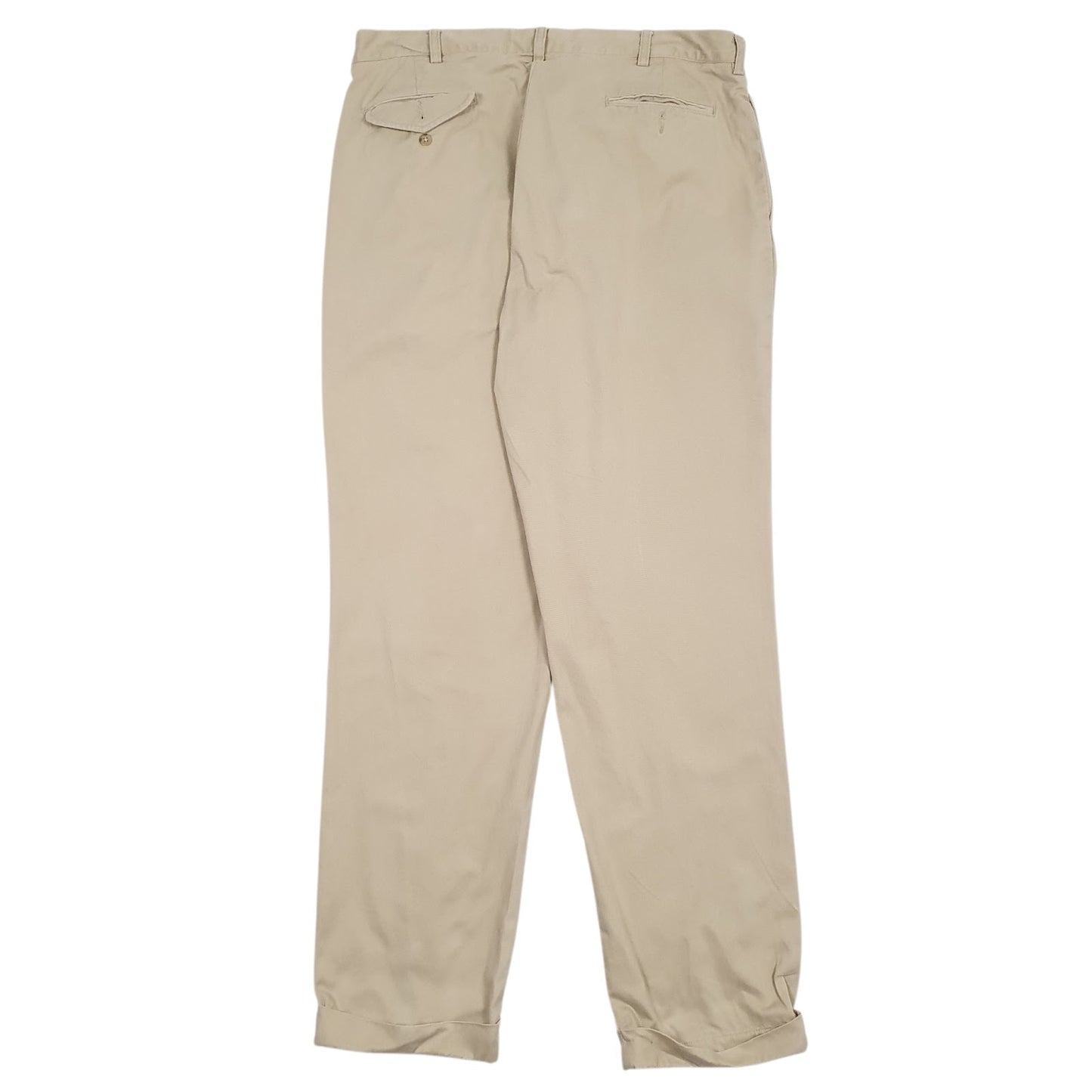 Mens Brown Polo Ralph Lauren Pleated  Trousers