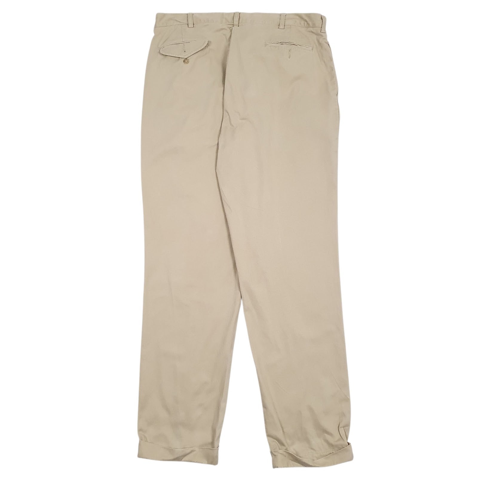 Mens Brown Polo Ralph Lauren Pleated  Trousers