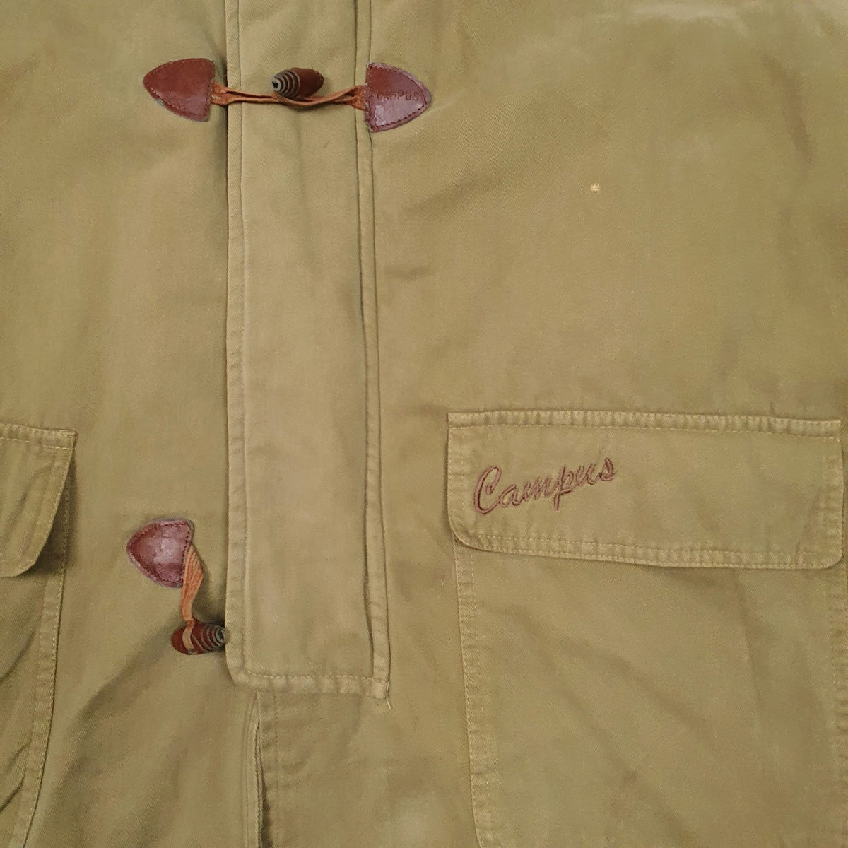 Mens Green Campus Vintage  Coat