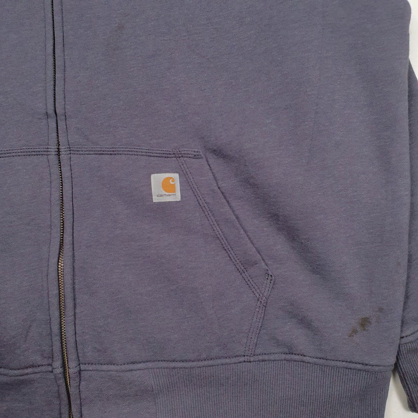 Womens Blue Carhartt Sherpa Lined Full Zip Jumper