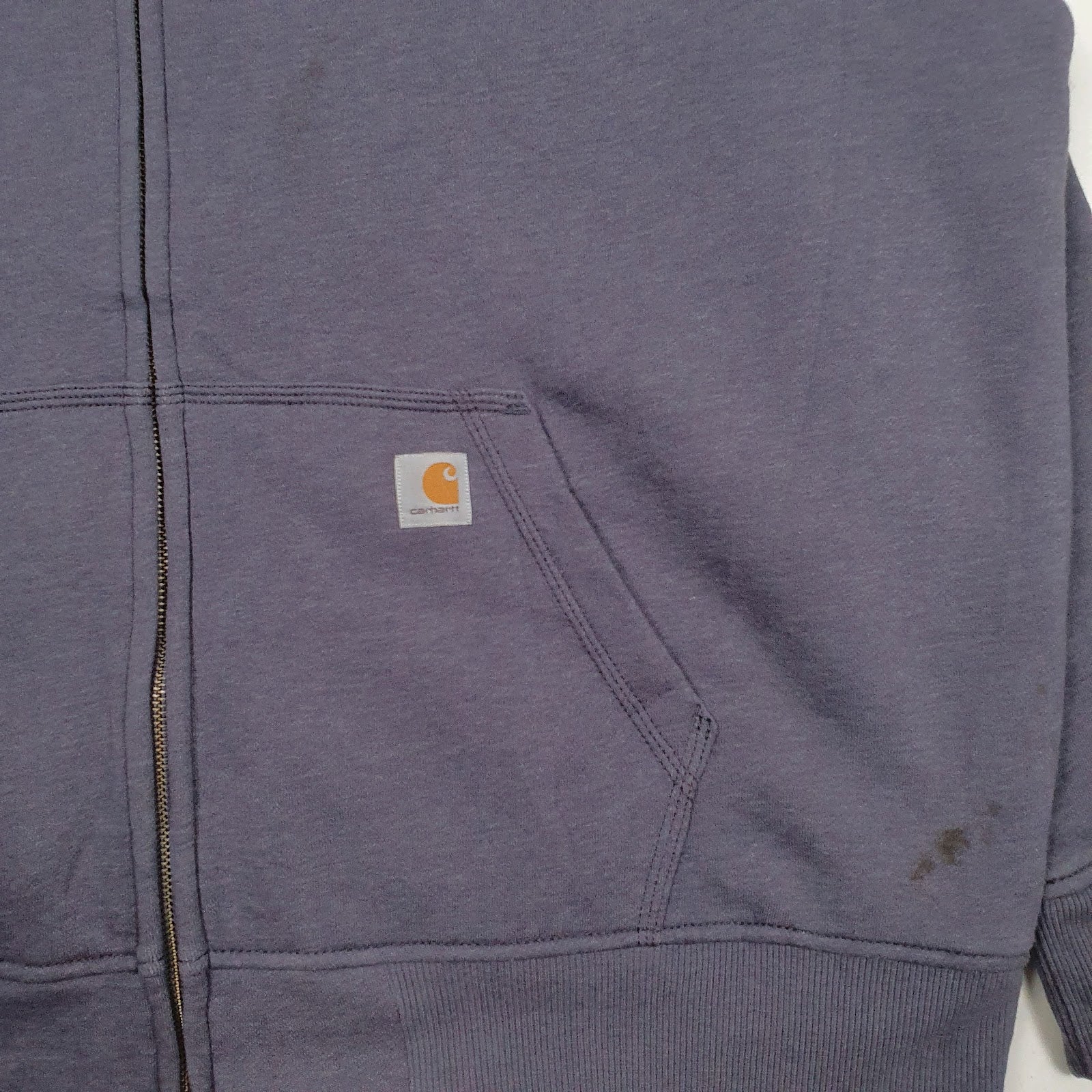 Womens Blue Carhartt Sherpa Lined Full Zip Jumper
