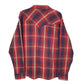 Mens Red Cody James Pearl Snap  Shirt