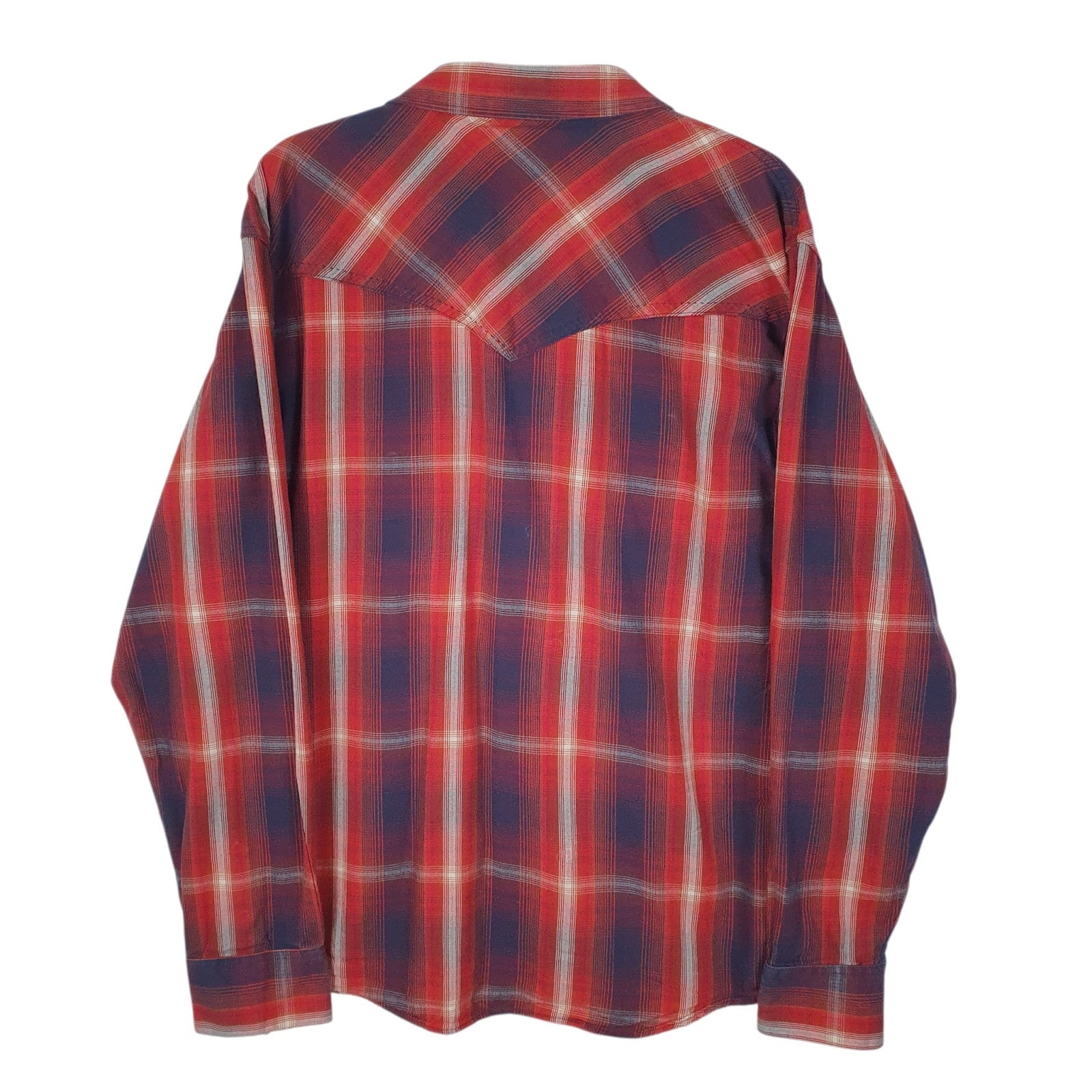 Mens Red Cody James Pearl Snap  Shirt