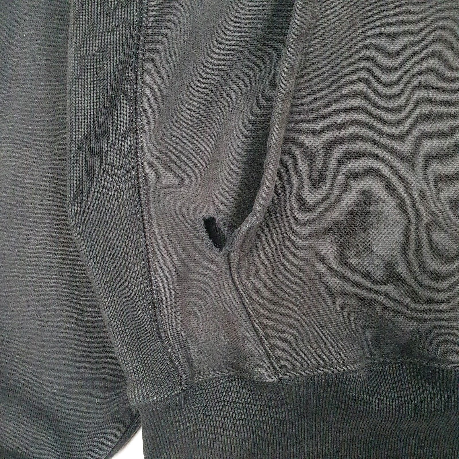 Mens Black Champion Reverse Weave Hoodie Jumper