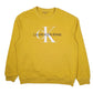 Mens Yellow Calvin Klein  Crewneck Jumper