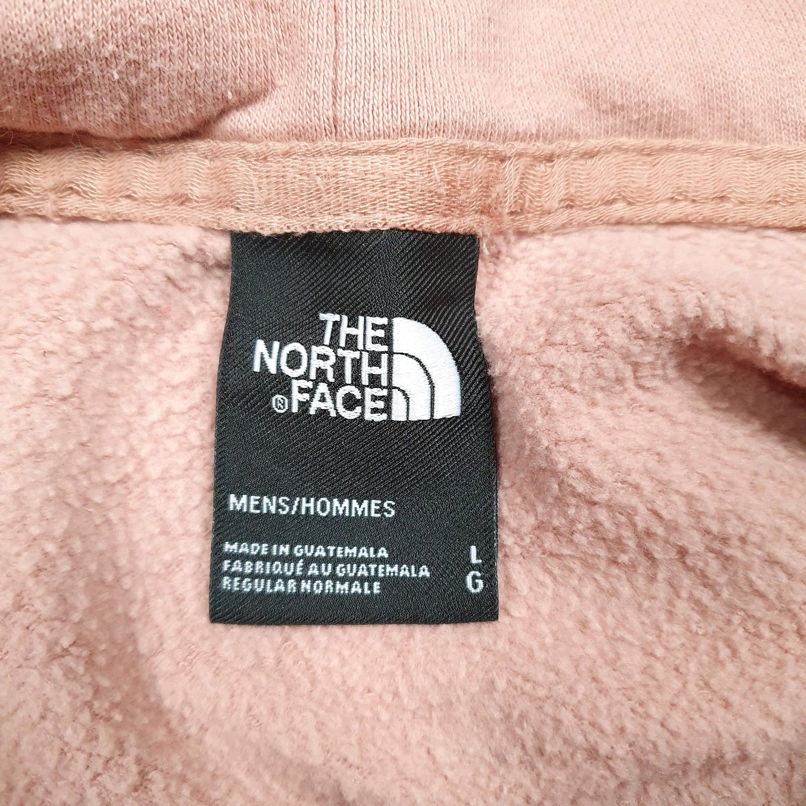 Mens Pink The North Face Spellout Hoodie Jumper