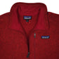 Mens Red Patagonia Better Sweater Quarter Zip Jumper
