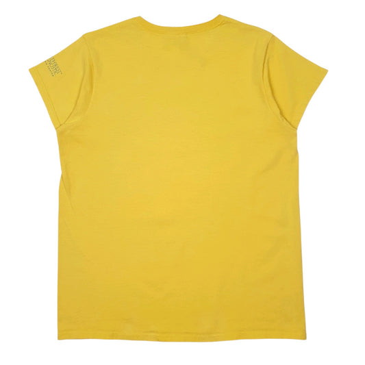 Mens Yellow Gildan   T Shirt