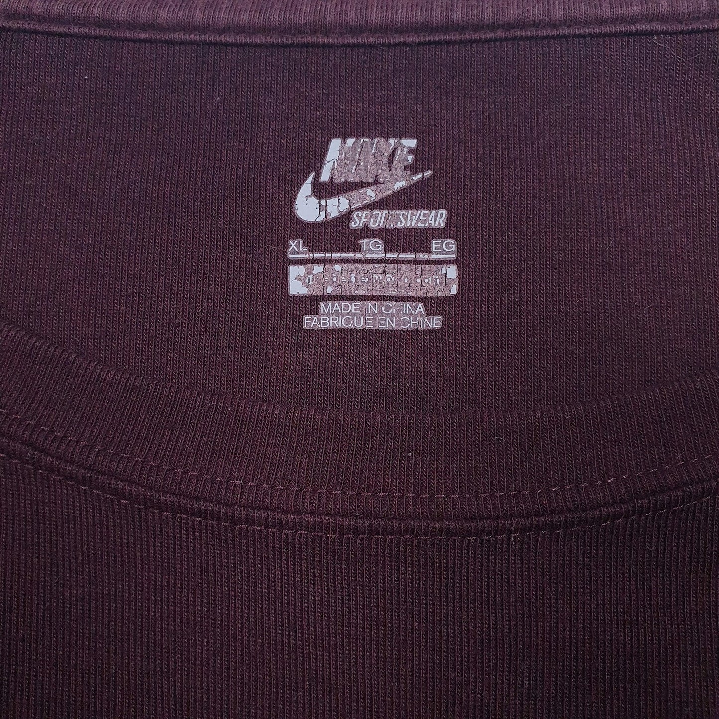 Womens Burgundy Nike  Crewneck Jumper