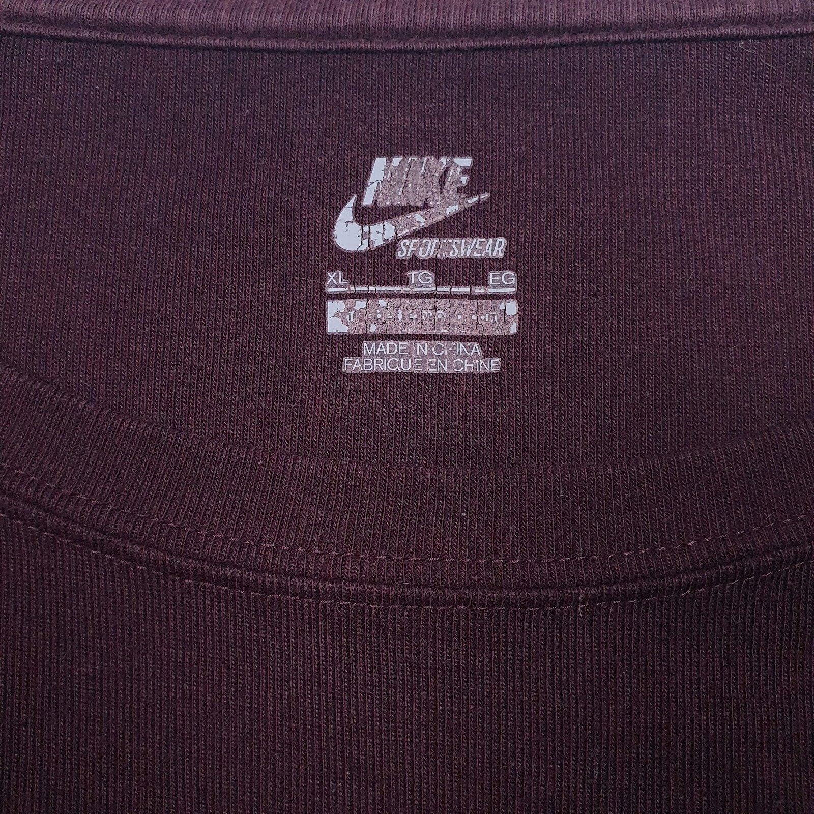 Womens Burgundy Nike  Crewneck Jumper