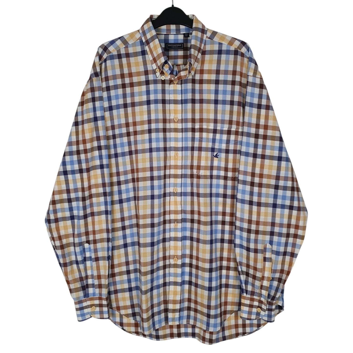 Mens Beige Brookfield  Long Sleeve Shirt