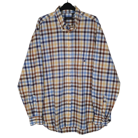 Mens Beige Brookfield  Long Sleeve Shirt