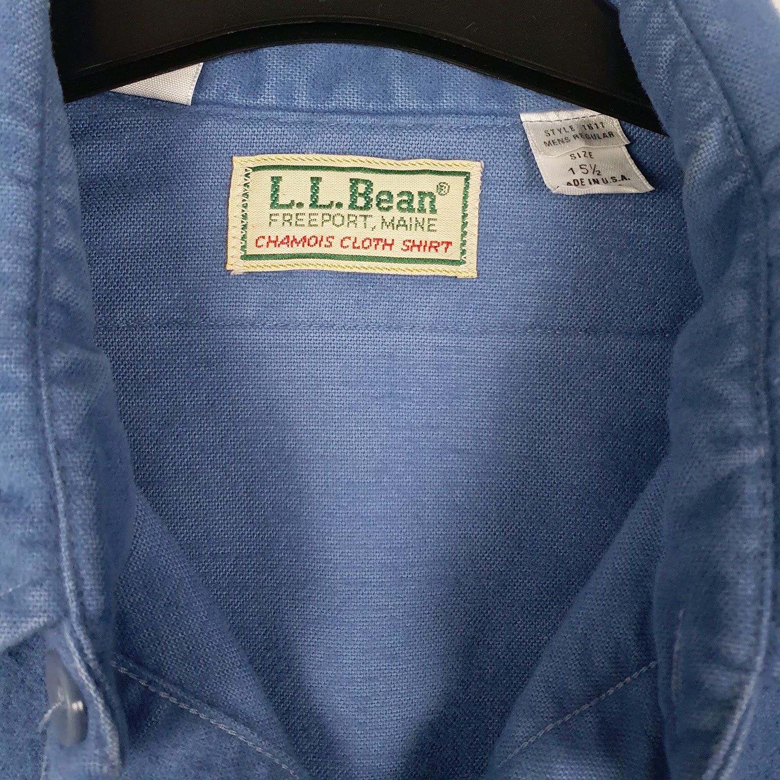 Mens Blue L.L.Bean Vintage 90s Made In USA  Shirt