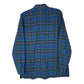 Mens Blue C&A Flannel Plaid  Shirt
