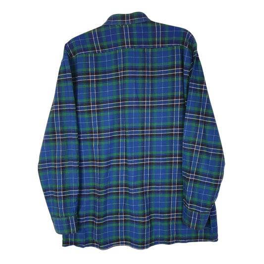 Mens Blue C&A Flannel Plaid  Shirt