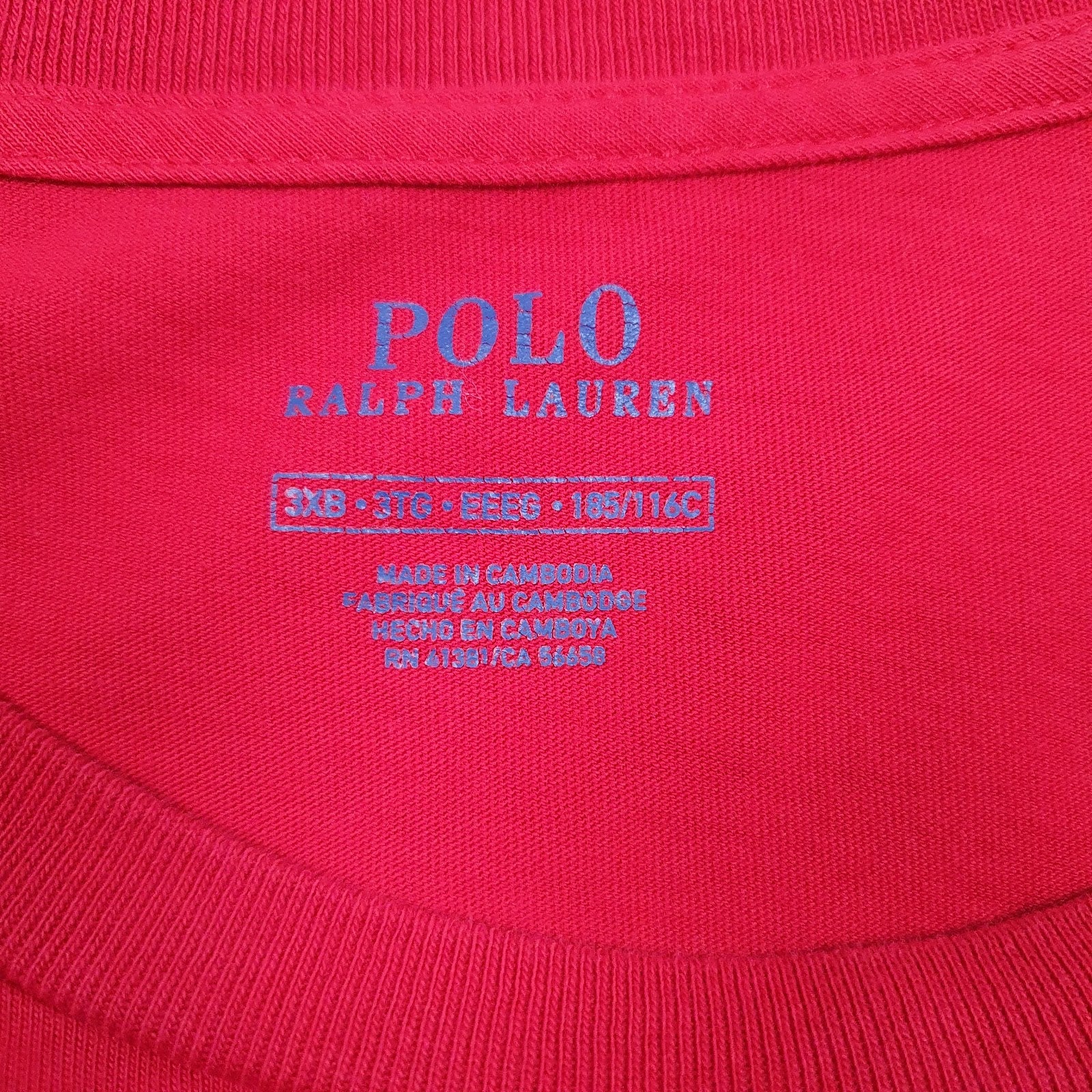 Mens Red Polo Ralph Lauren   T Shirt