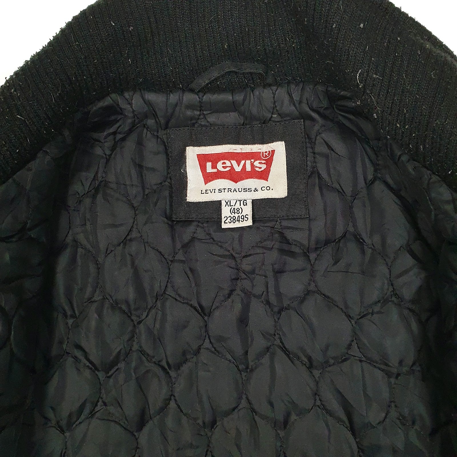 Mens Black Levis Windbreaker Bomber  Coat