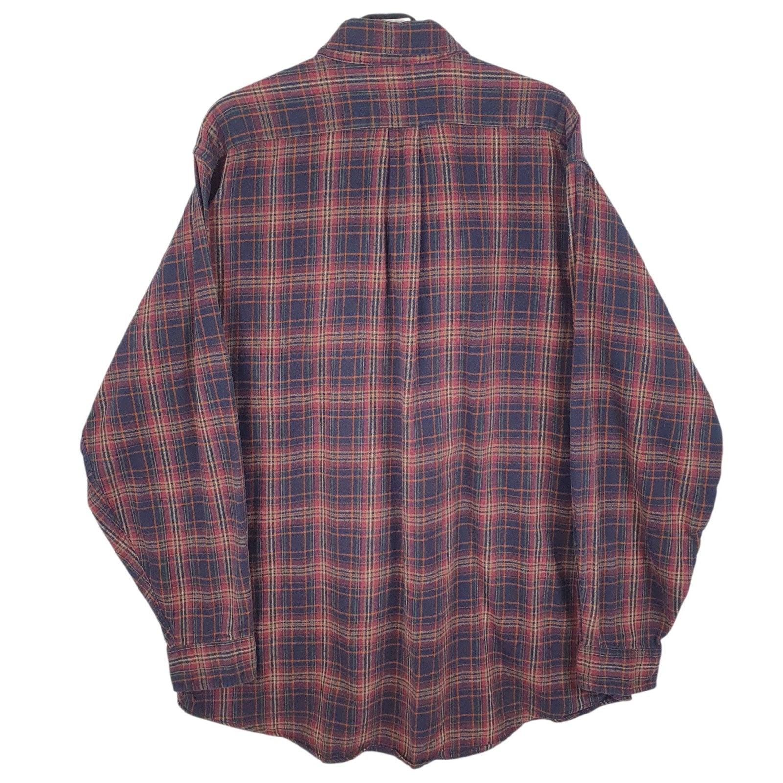 Mens Navy L.L.Bean Flannel Made In USA  Shirt
