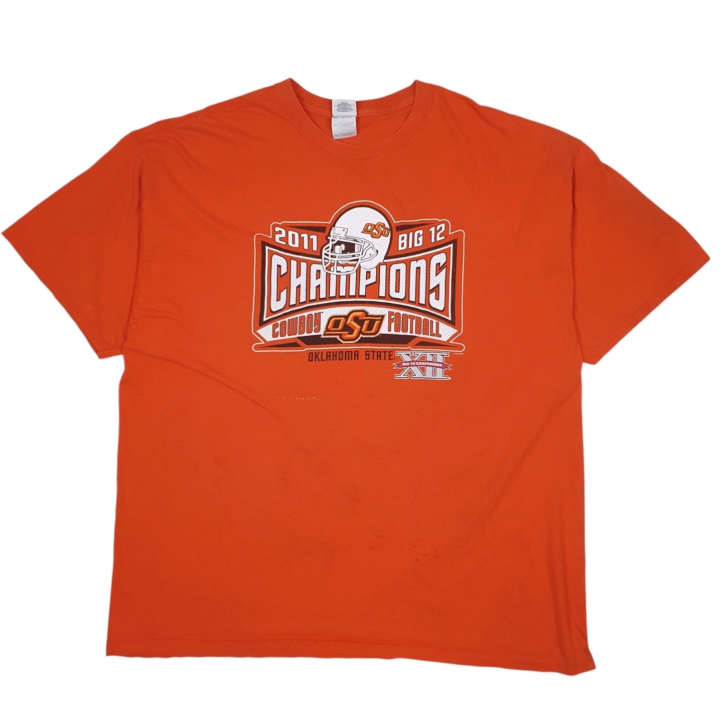 Mens Orange Gildan Oklahoma State Football Champions NFL Short Sleeve T Shirt