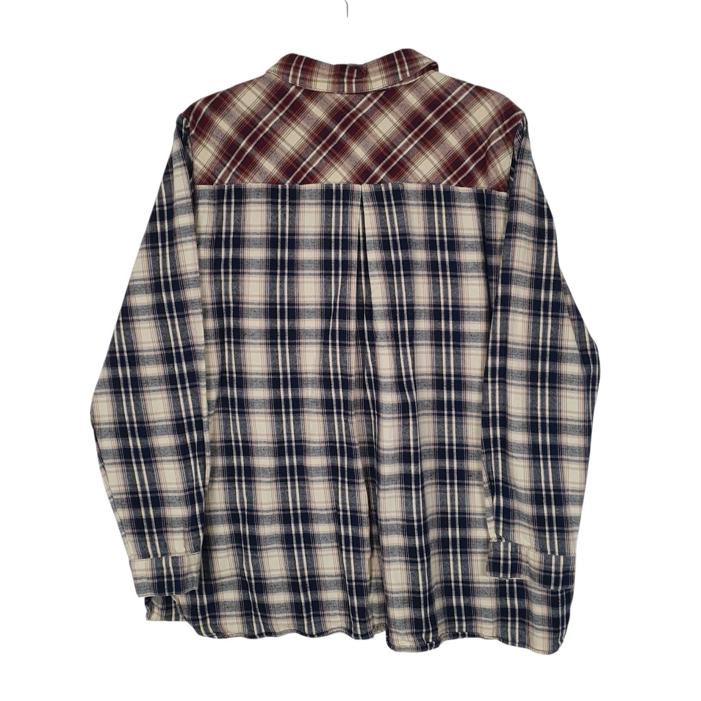 Womens Navy AJC Plaid Flannel  Shirt