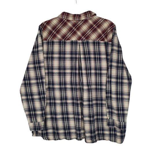 Womens Navy AJC Plaid Flannel  Shirt