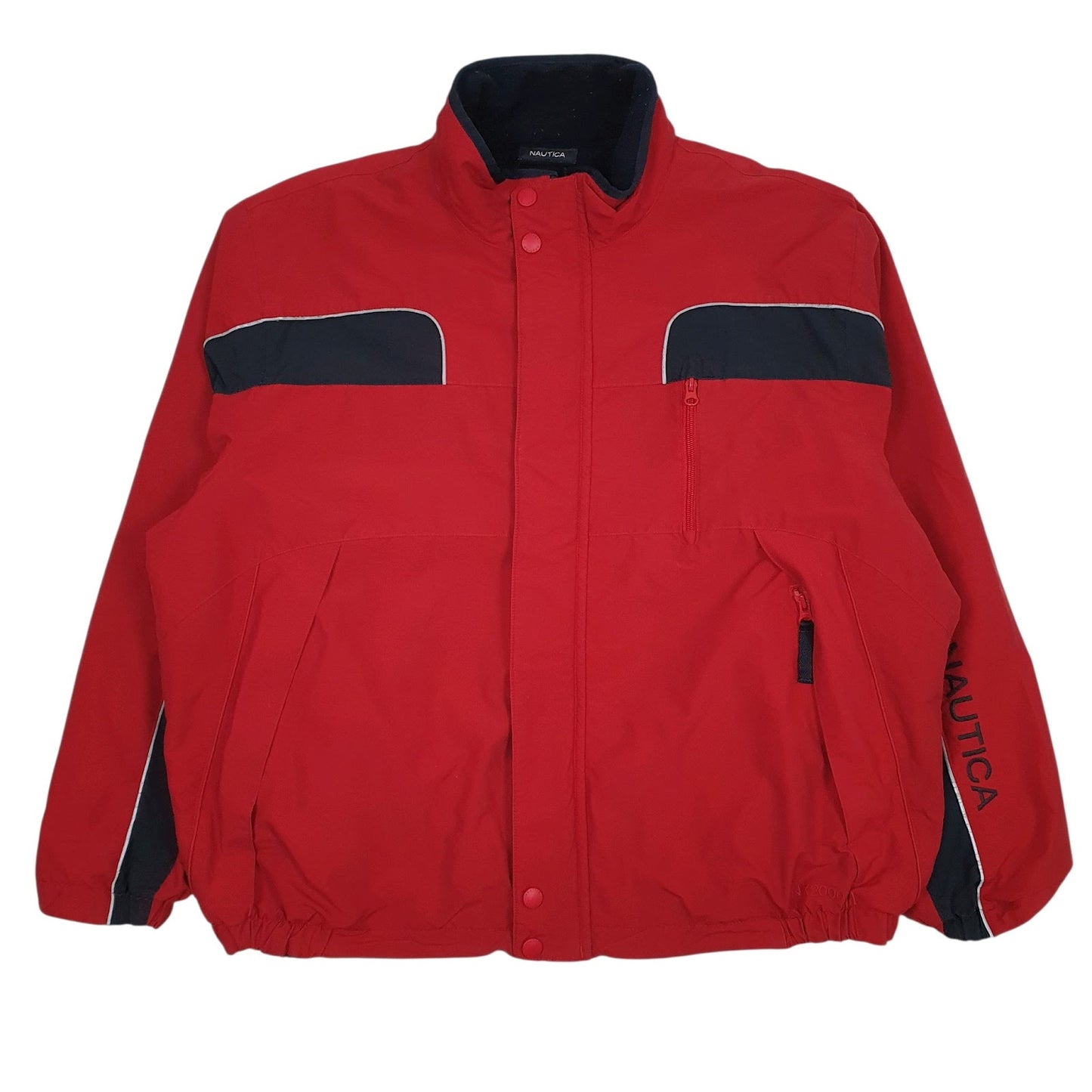Mens Red Nautica Reversible Padded Full Zip Coat