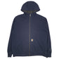 Mens Navy Carhartt Fleece Lined Padded Full Zip Jumper