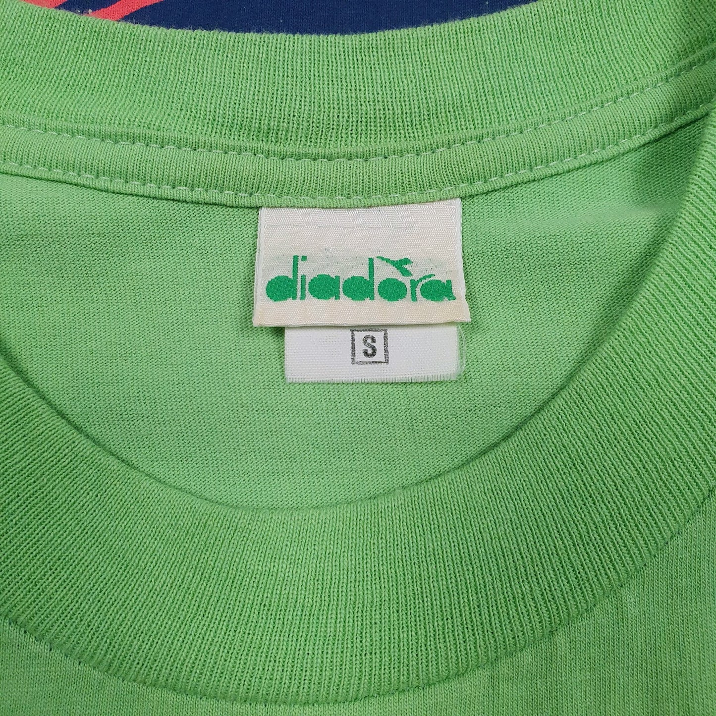 Mens Green Diadora Vintage  T Shirt